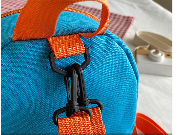 Two-Tone Mini Canvas Backpack-8.6"x3.5"x 5.5"