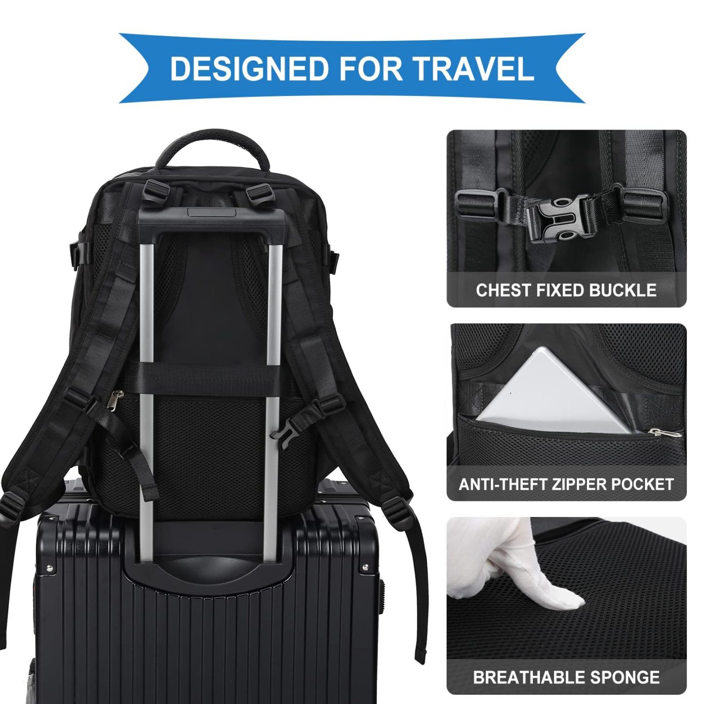 USB Travel Bag with Dry-Wet Separation-16.5"x12.2"x 6.6"