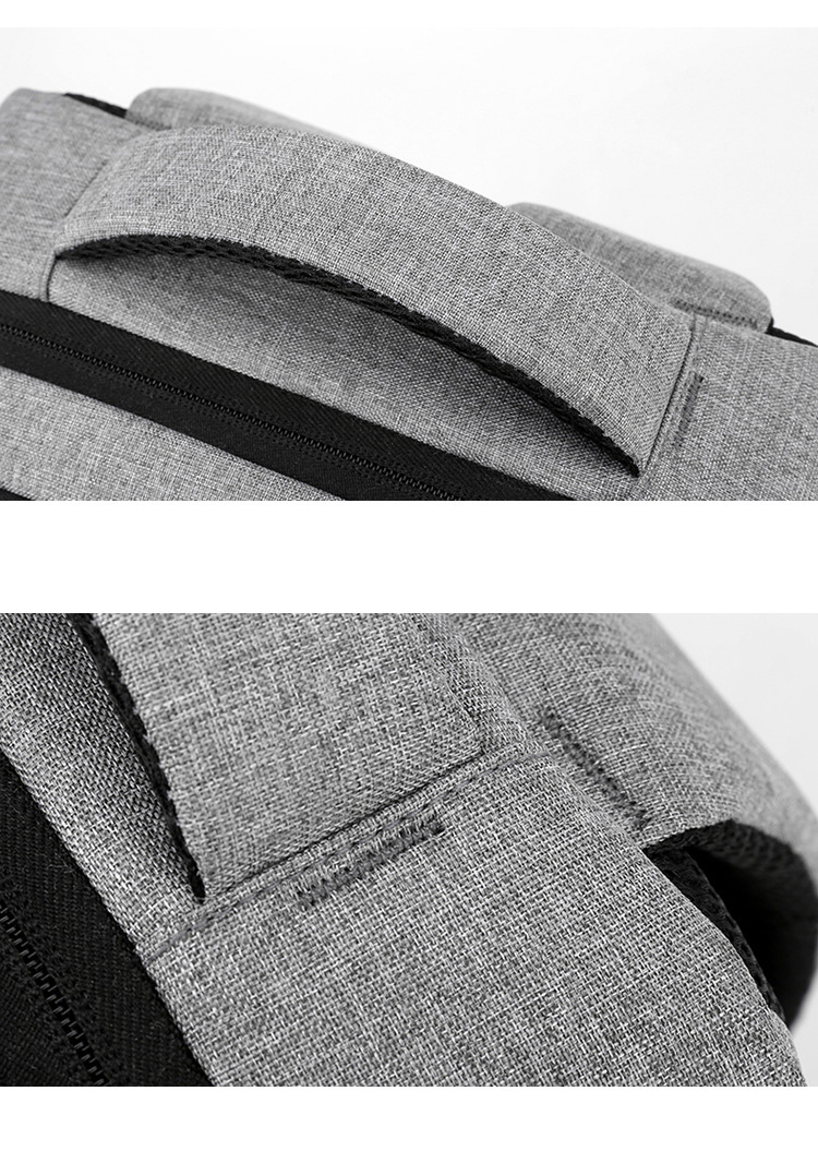 Nylon Backpack with USB Charging-16.1"x11.4"x 5.9"