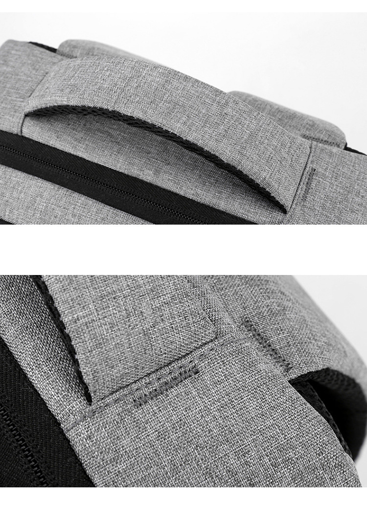 Nylon Backpack with USB Charging-16.1"x11.4"x 5.9"