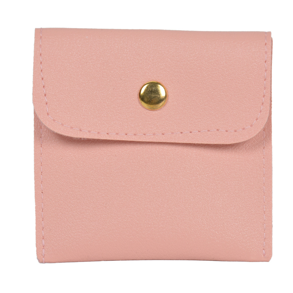 Elegant PU Leather Snap Button Pouch