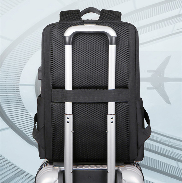 USB Charging Oxford Backpack-16.5"x11.4"x 5.1"