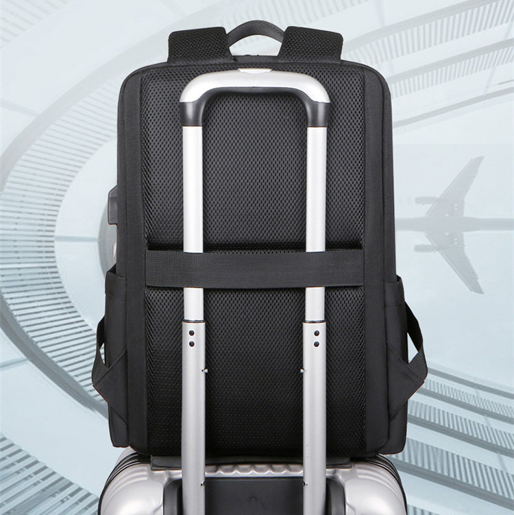 USB Charging Oxford Backpack-16.5"x11.4"x 5.1"