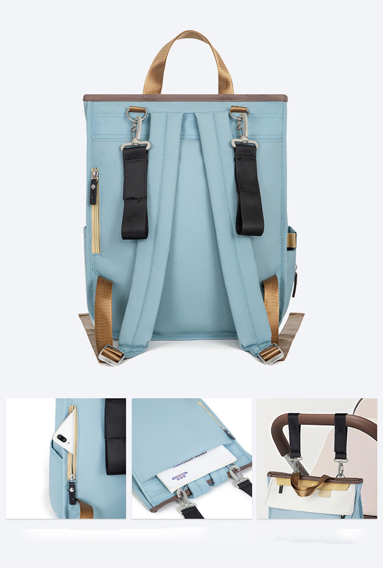 Wet-Dry Separation Diaper Bag-15.7"x12.2"x 6.2"