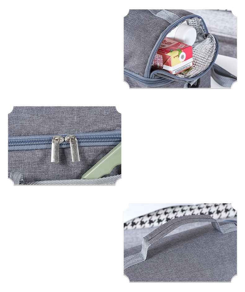 Insulated Aluminum Foil Breast Milk Tote-9.4"x8.6"x 6.2"