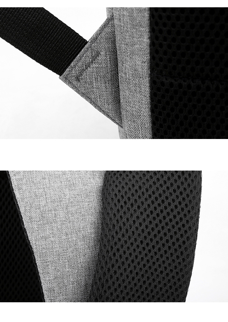 Nylon Backpack with USB Charging-16.1"x11.4"x 5.9"