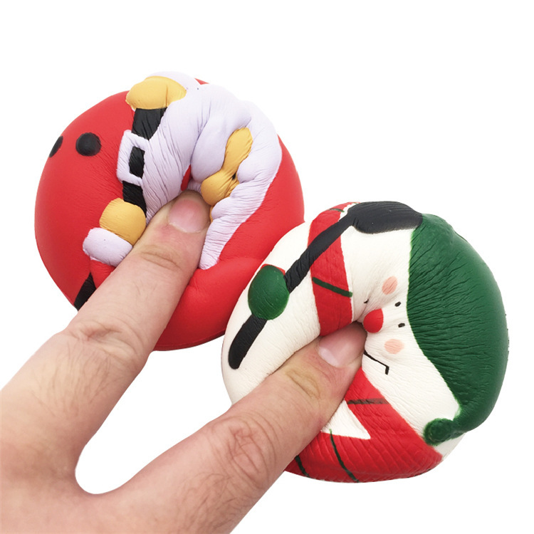 PU Slow Rebound Christmas Stress Balls-2.7"x2.7"