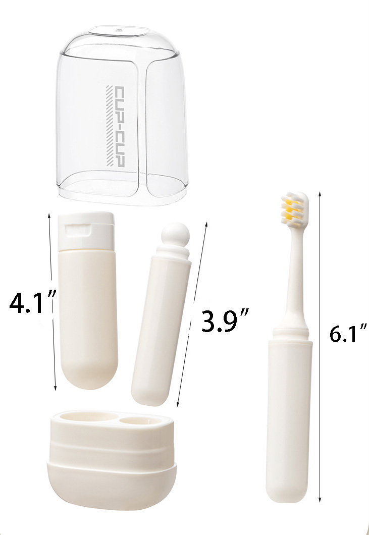 3-in-1 Portable Travel Toothbrush Cup Kit