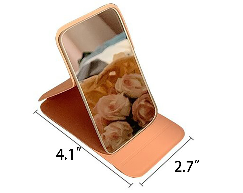 PU Folding Travel Makeup Mirror
