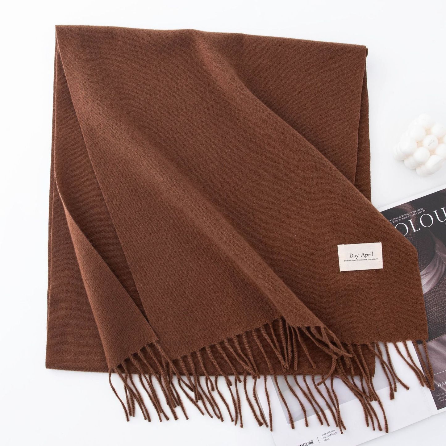 Warm Winter Fleece Scarf W/ Tassel