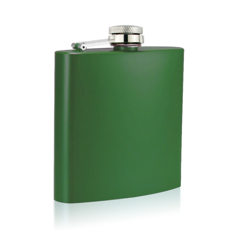 Stainless Steel 6oz Matte Black Flask