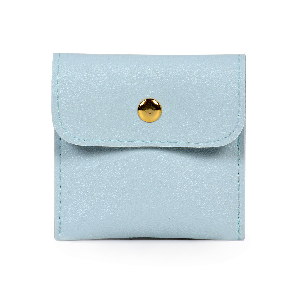 Elegant PU Leather Snap Button Pouch