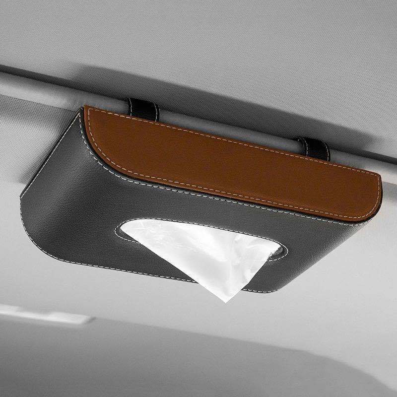 PU Leather Vehicle Hanging Tissue Holder