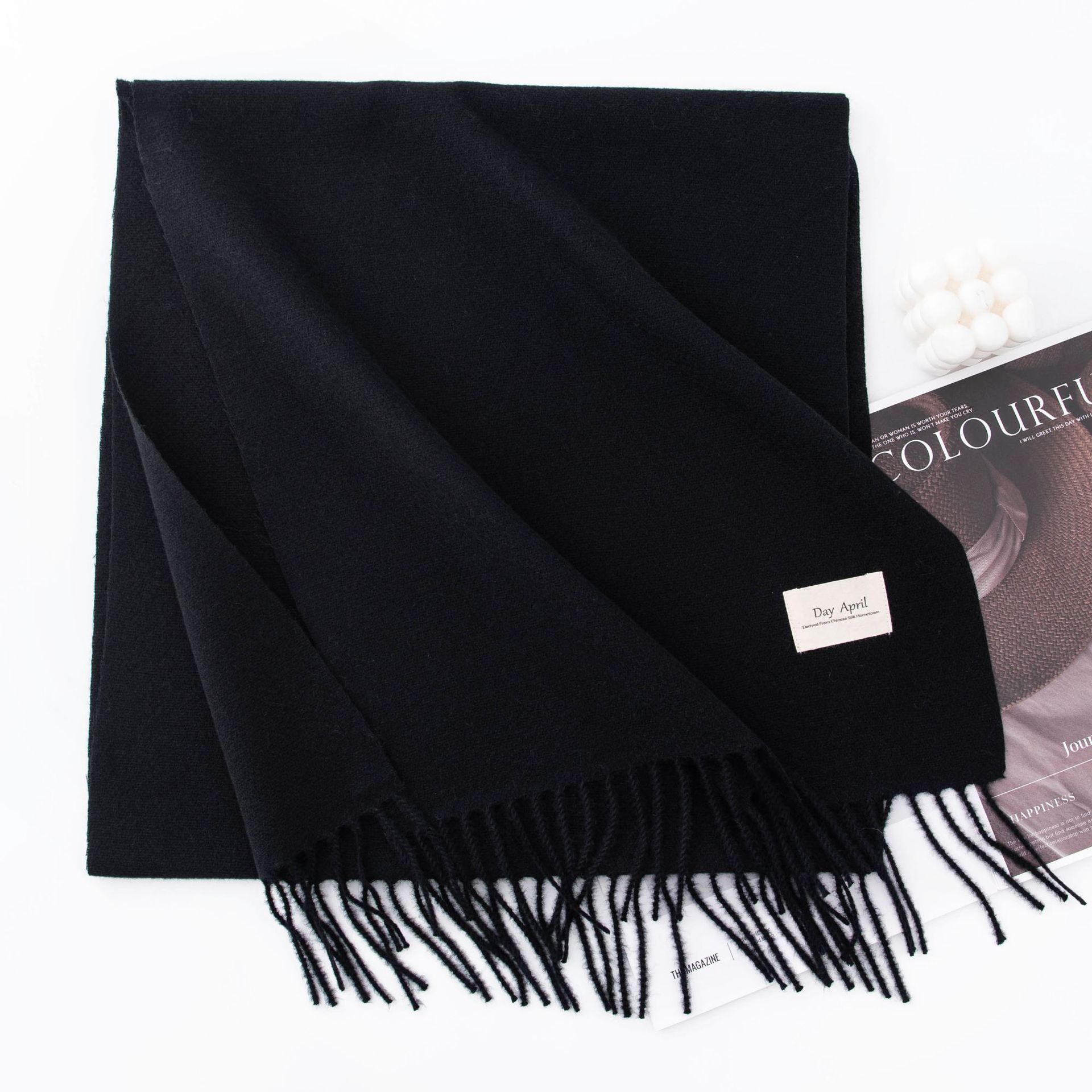 Warm Winter Fleece Scarf W/ Tassel