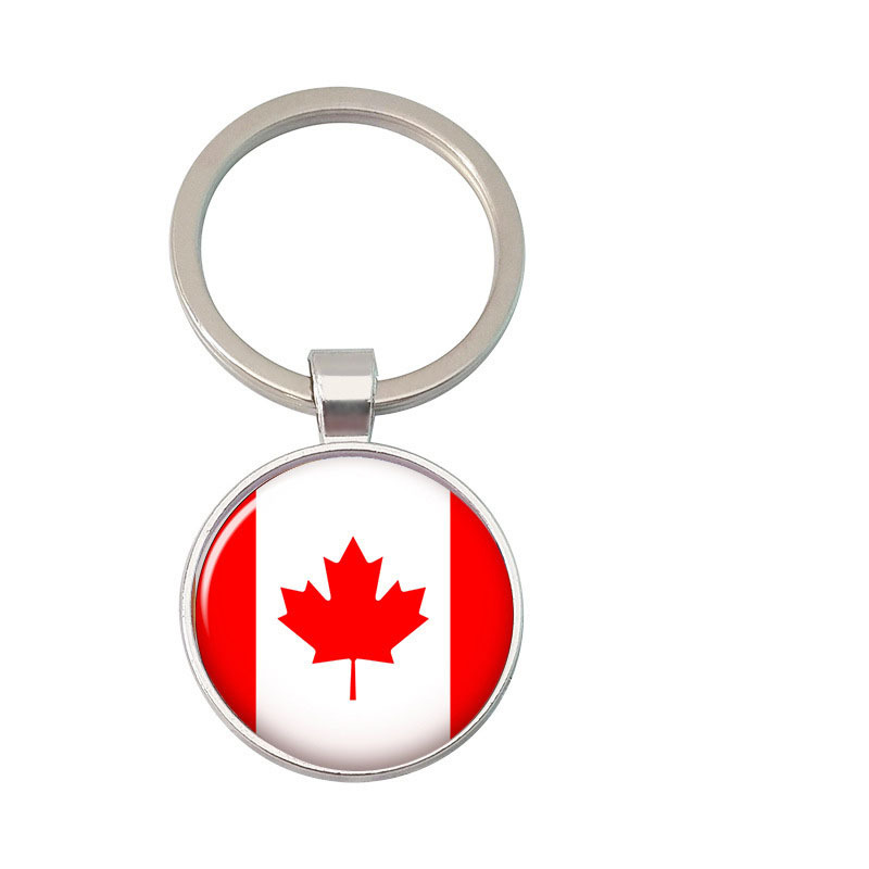 Zinc Alloy World Flag Keychain