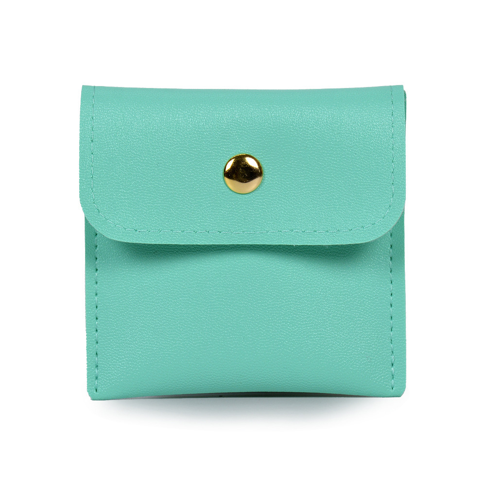 Elegant PU Leather Snap Button Pouch