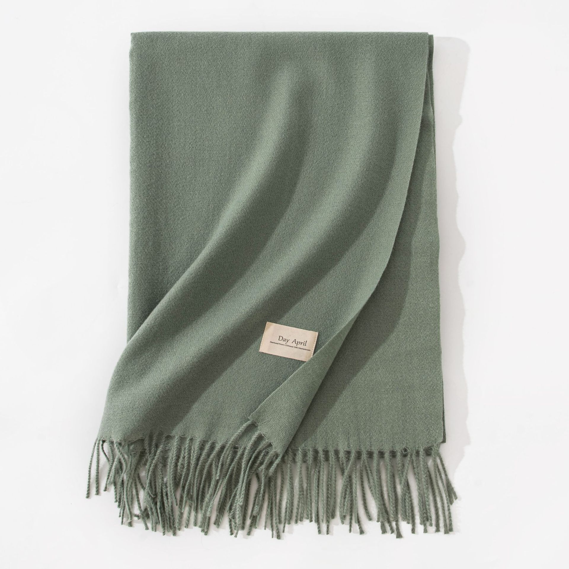 Polyester Winter Warmth Scarf W/ Tassel