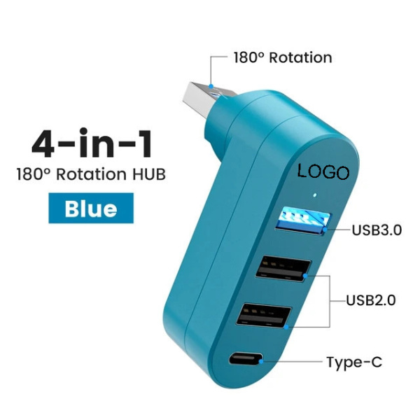 Rotatable Type-C USB 3.0 Hub