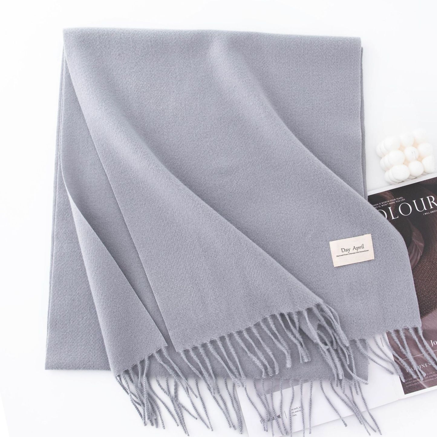 Warm Winter Fleece Scarf W/ Tassel