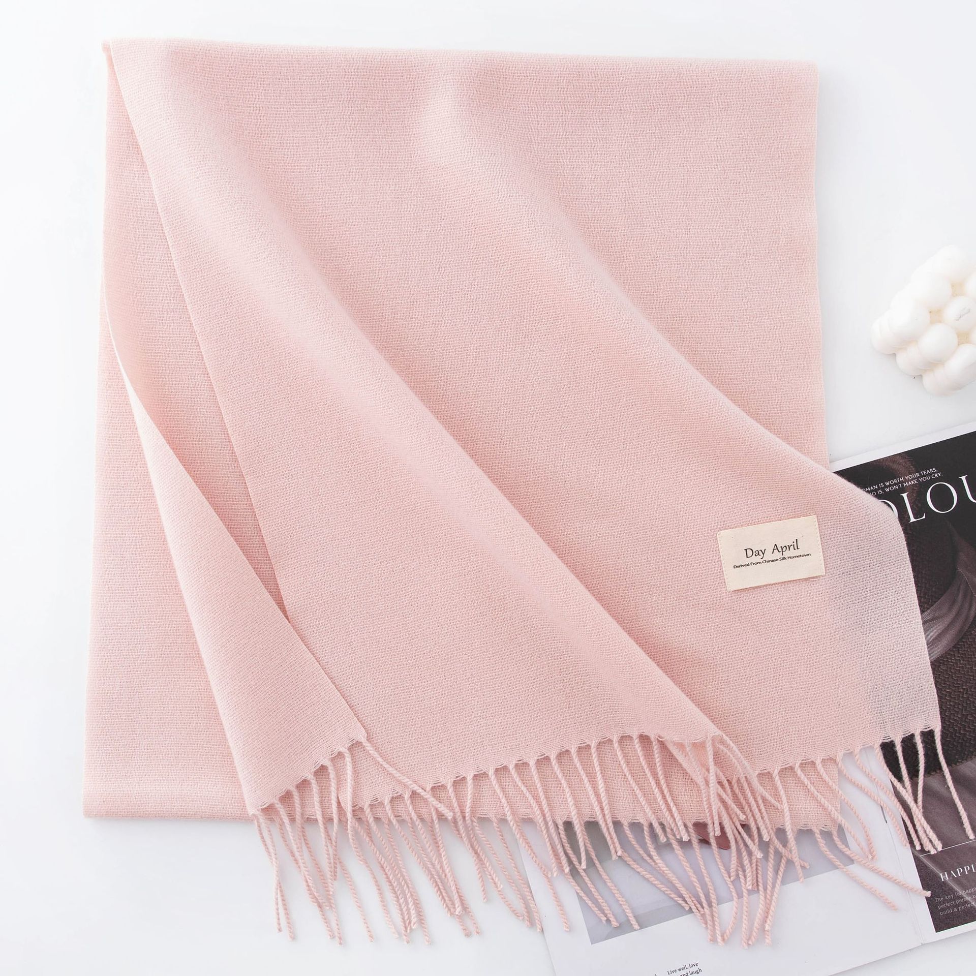 Warm Winter Fleece Scarf W/ Tassel