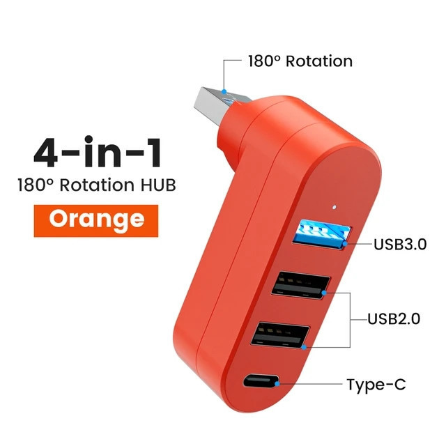 Rotatable Type-C USB 3.0 Hub