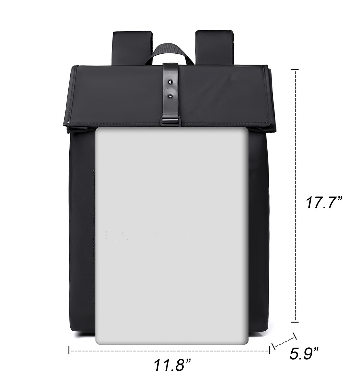 Nylon Commuter Laptop Backpack-17.7"x11.8"x 5.9"