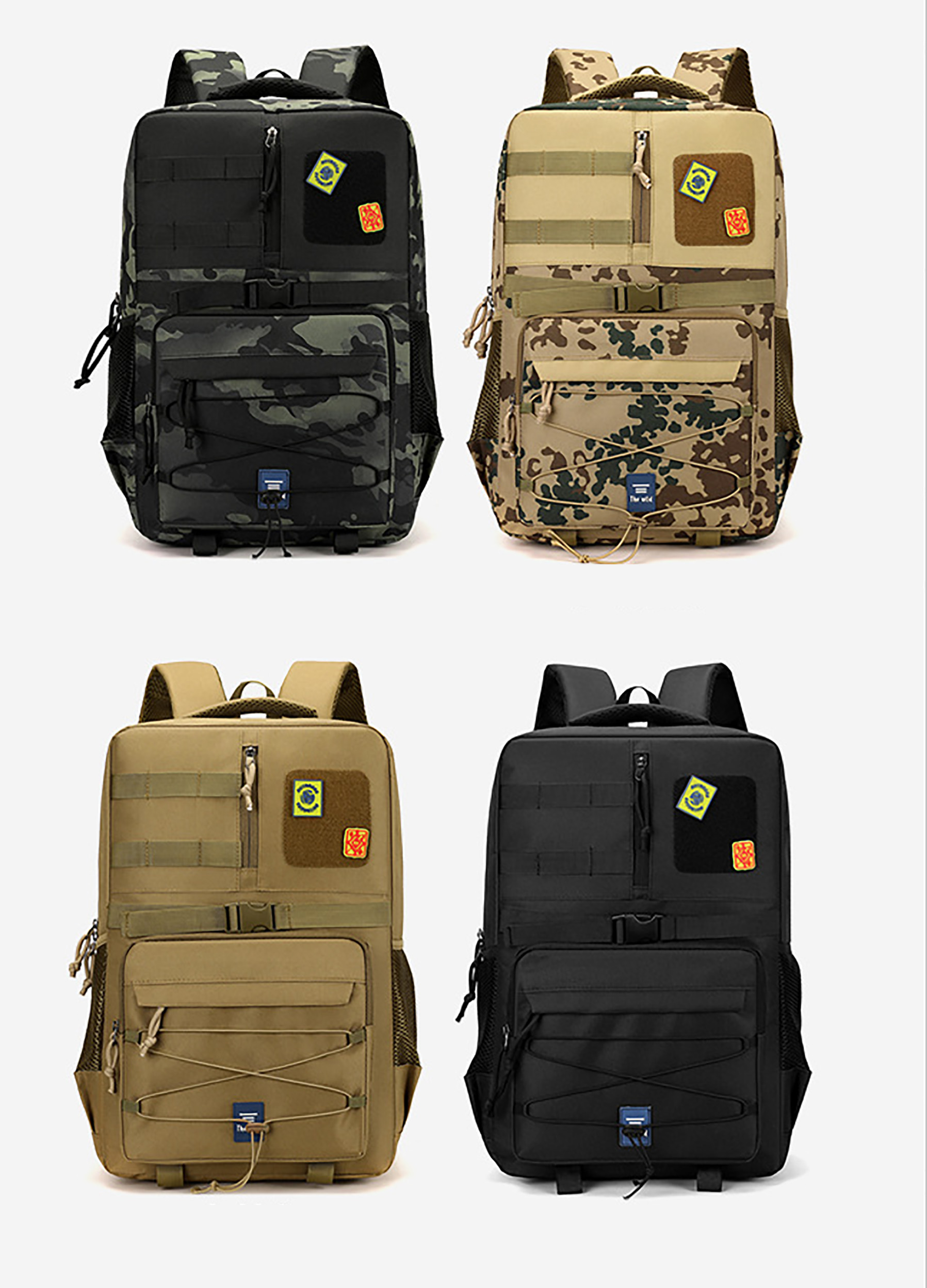Outdoor Tactical Backpack for Hiking & Travel-18.5"x11.8"x 8.2"