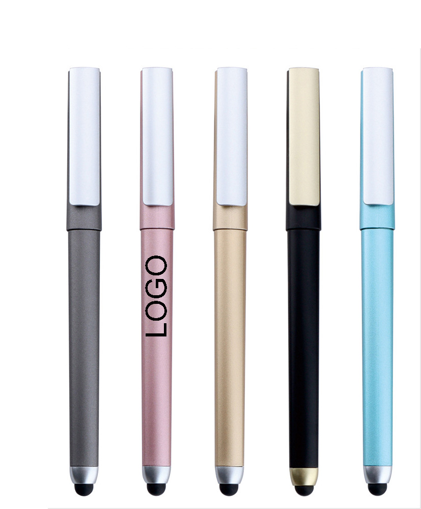 Plastic Ballpoint Pen with Stylus & Stand