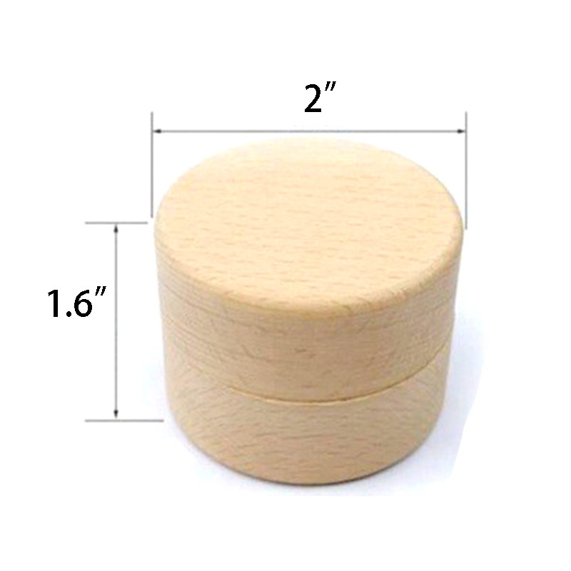 Wedding Beech Wood Ring Case