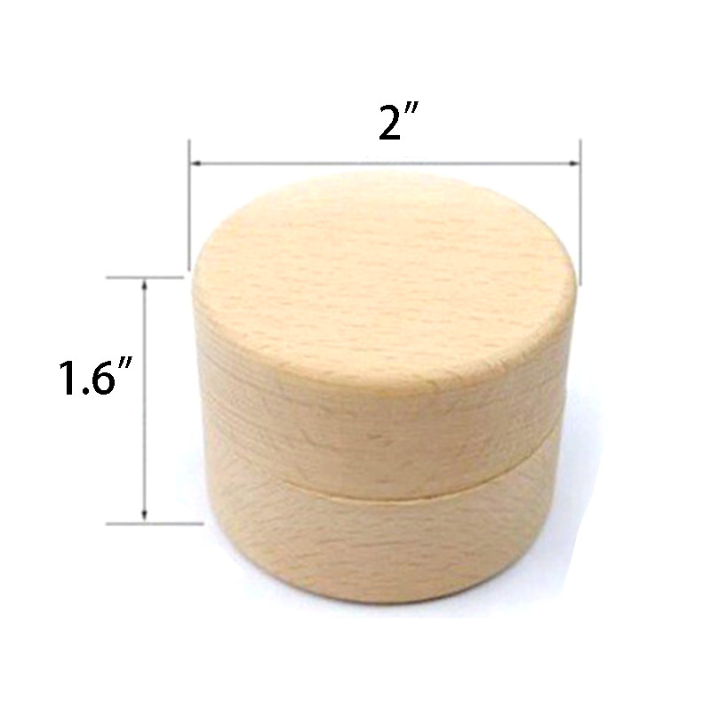 Wedding Beech Wood Ring Case
