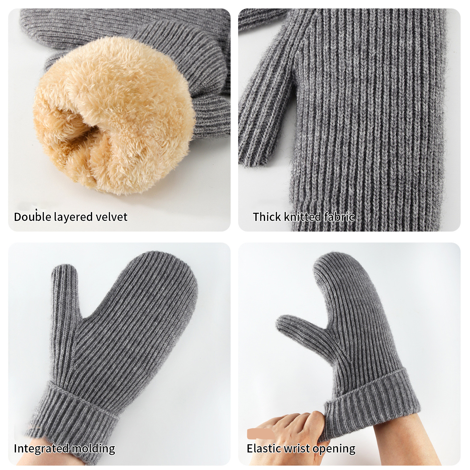 Outdoor Warm Knit Mittens