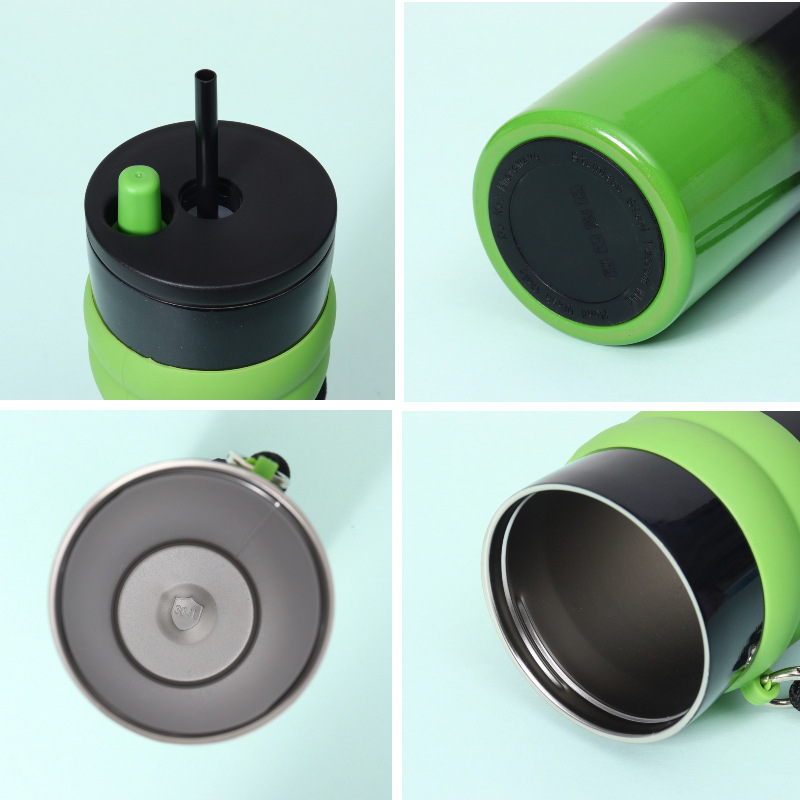 40oz Stainless Steel Insulated Car Cup W/ Straw