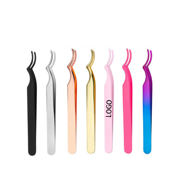Stainless Steel Double Curve Eyelash Tweezer