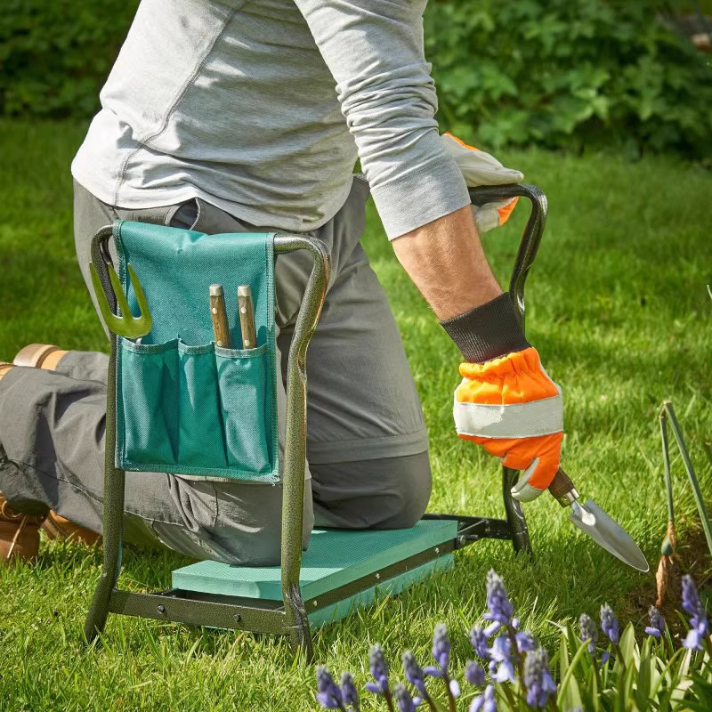 Folding Garden Kneeler with Tool Pouch