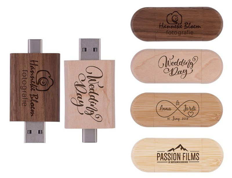 Wooden 2-in-1 Phone USB Flash Drive