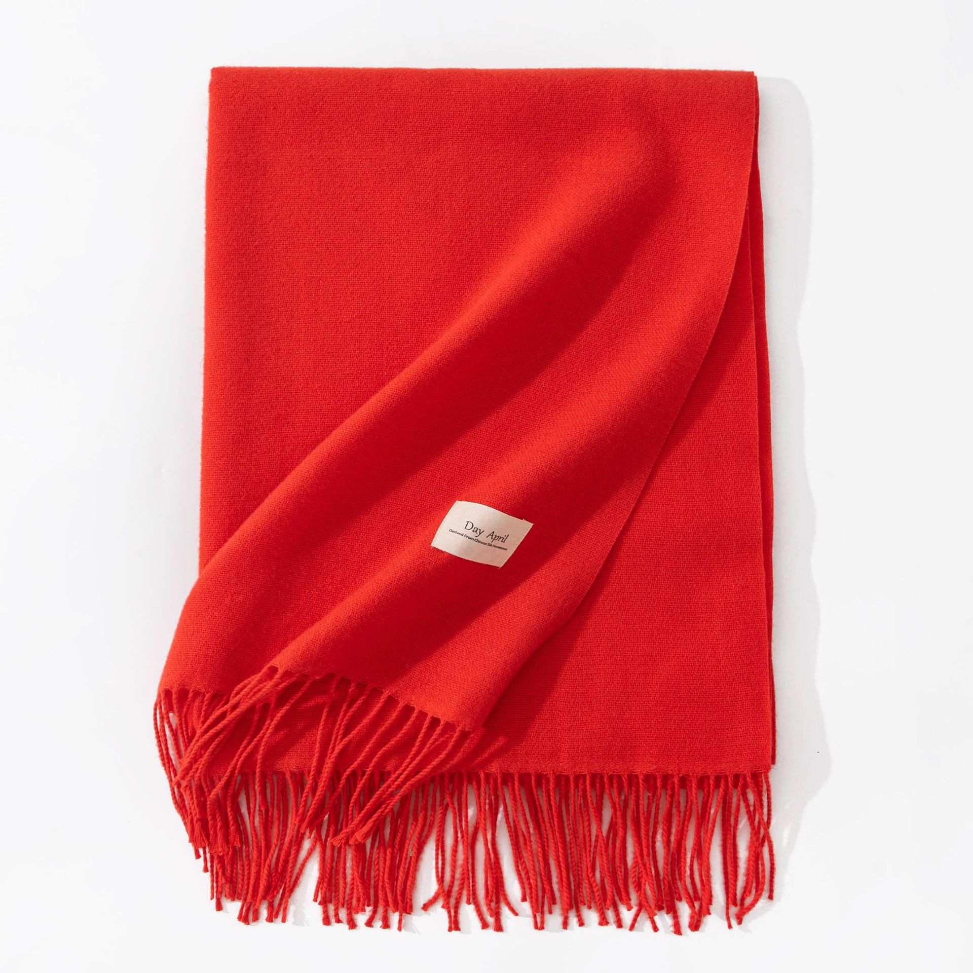 Polyester Winter Warmth Scarf W/ Tassel