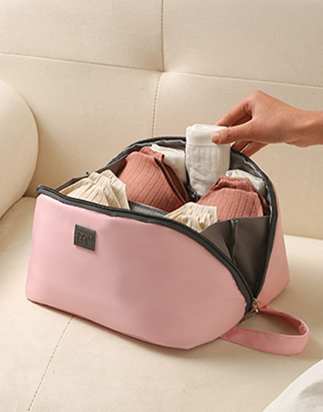 Fabric Travel Underwear Organizer-9.8"x5.1"x 5.1"