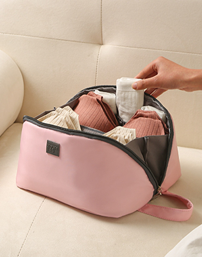 Fabric Travel Underwear Organizer-9.8"x5.1"x 5.1"