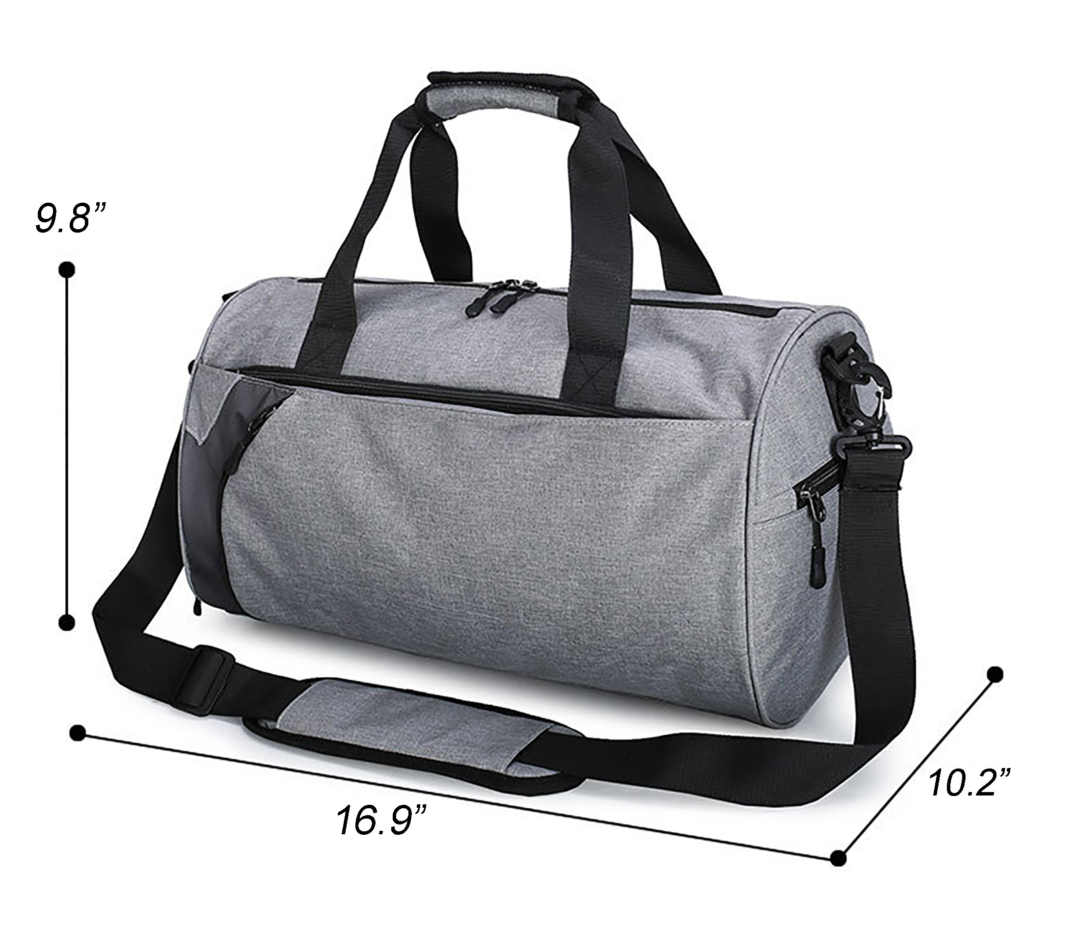 Dry Wet Separation Gym Bag-16.9"x10.2"x 9.8"