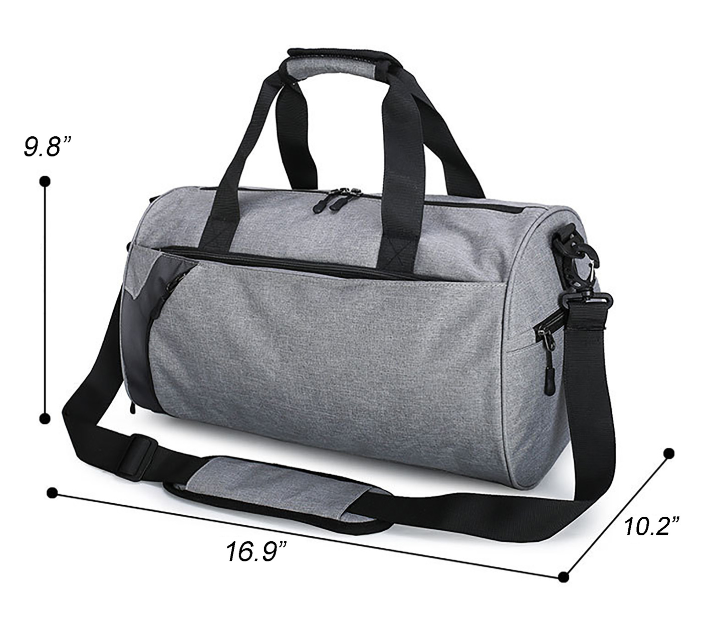Dry Wet Separation Gym Bag-16.9"x10.2"x 9.8"