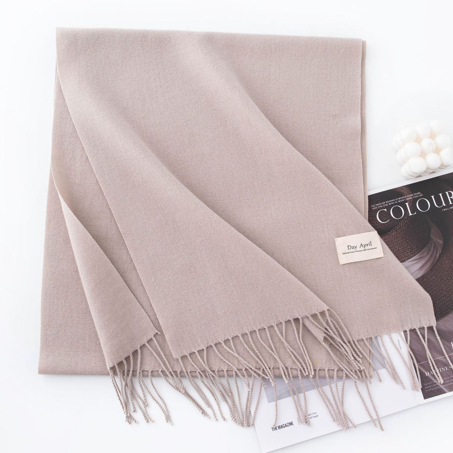 Warm Winter Fleece Scarf W/ Tassel