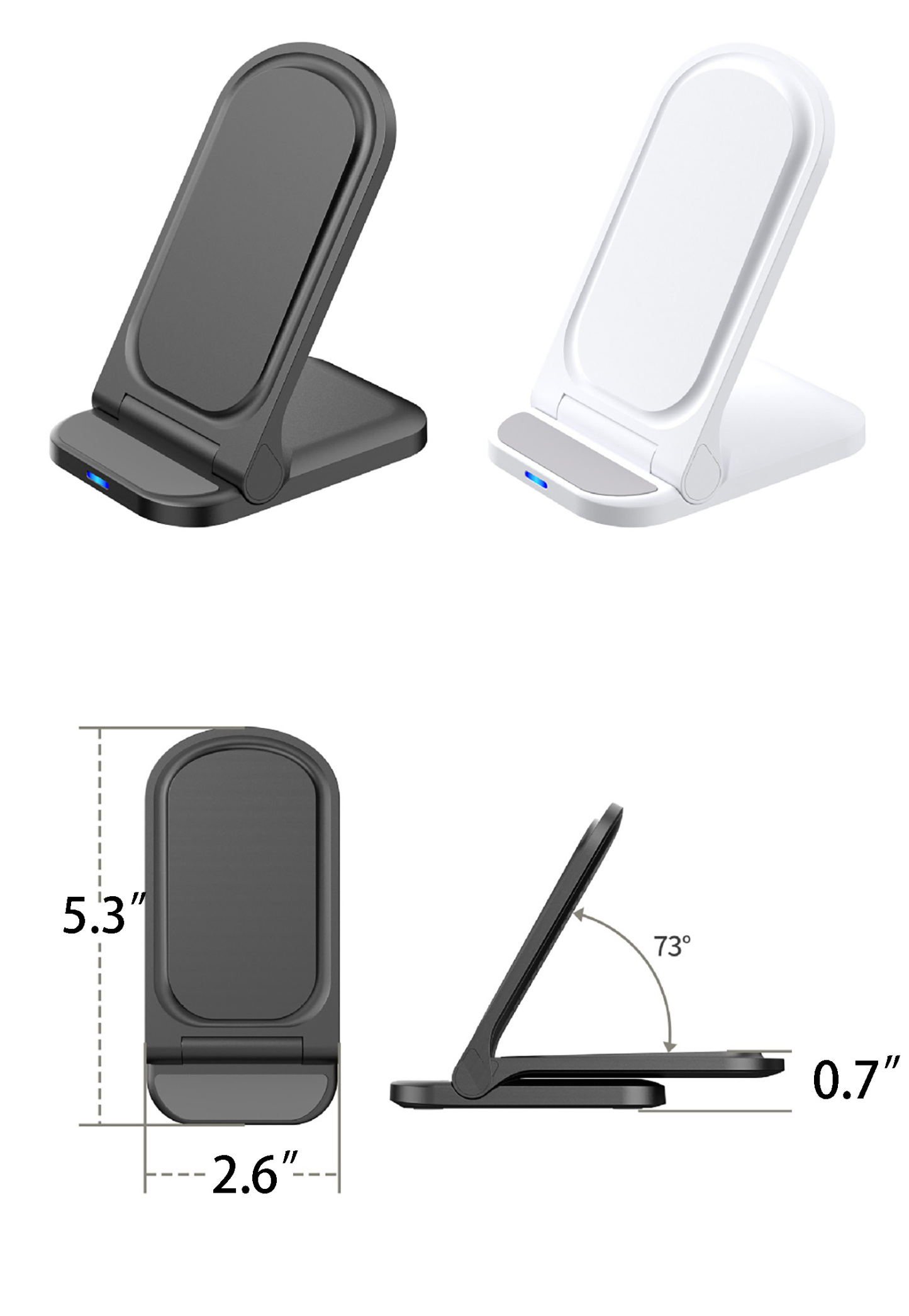 15W Vertical Foldable Wireless Charging Stand