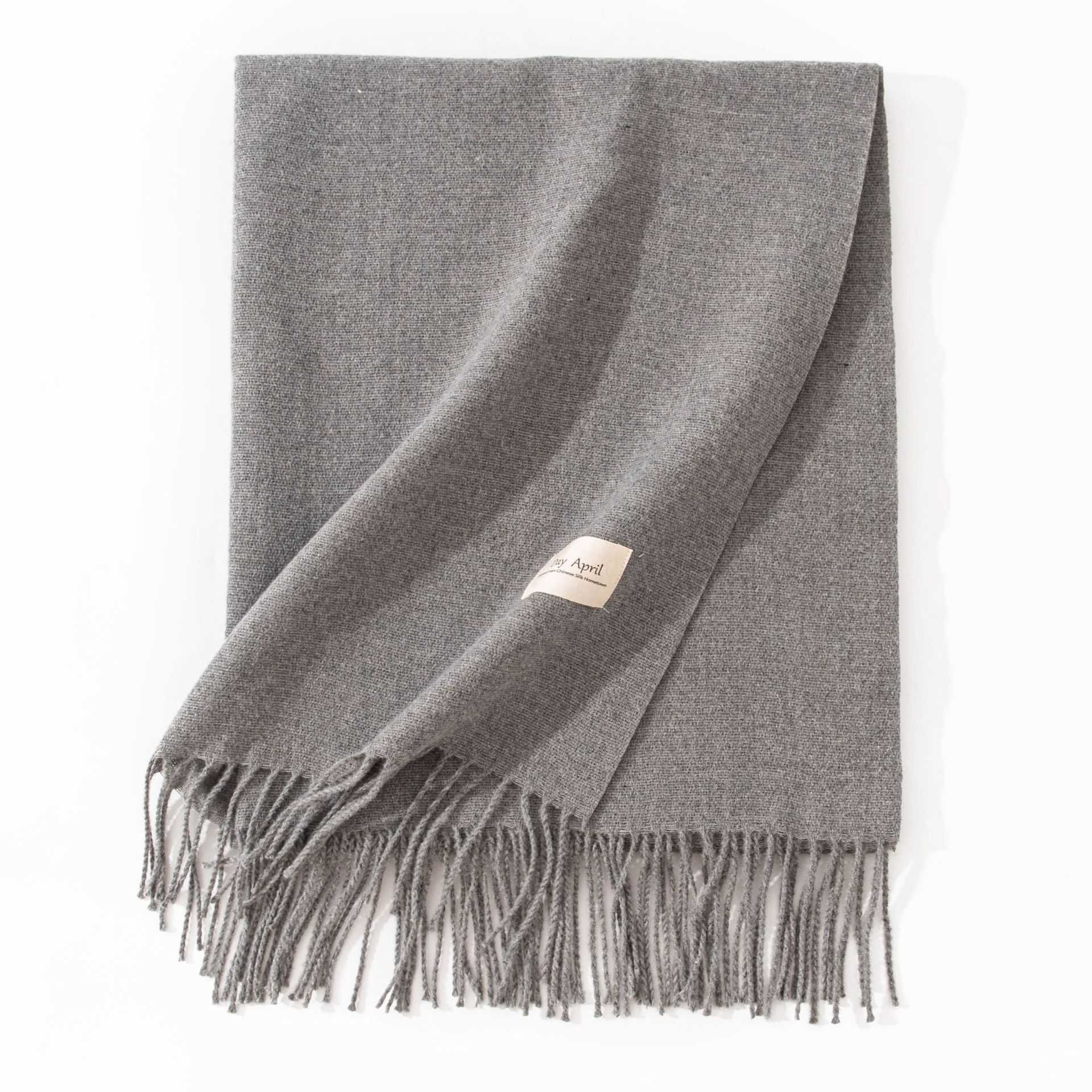 Polyester Winter Warmth Scarf W/ Tassel