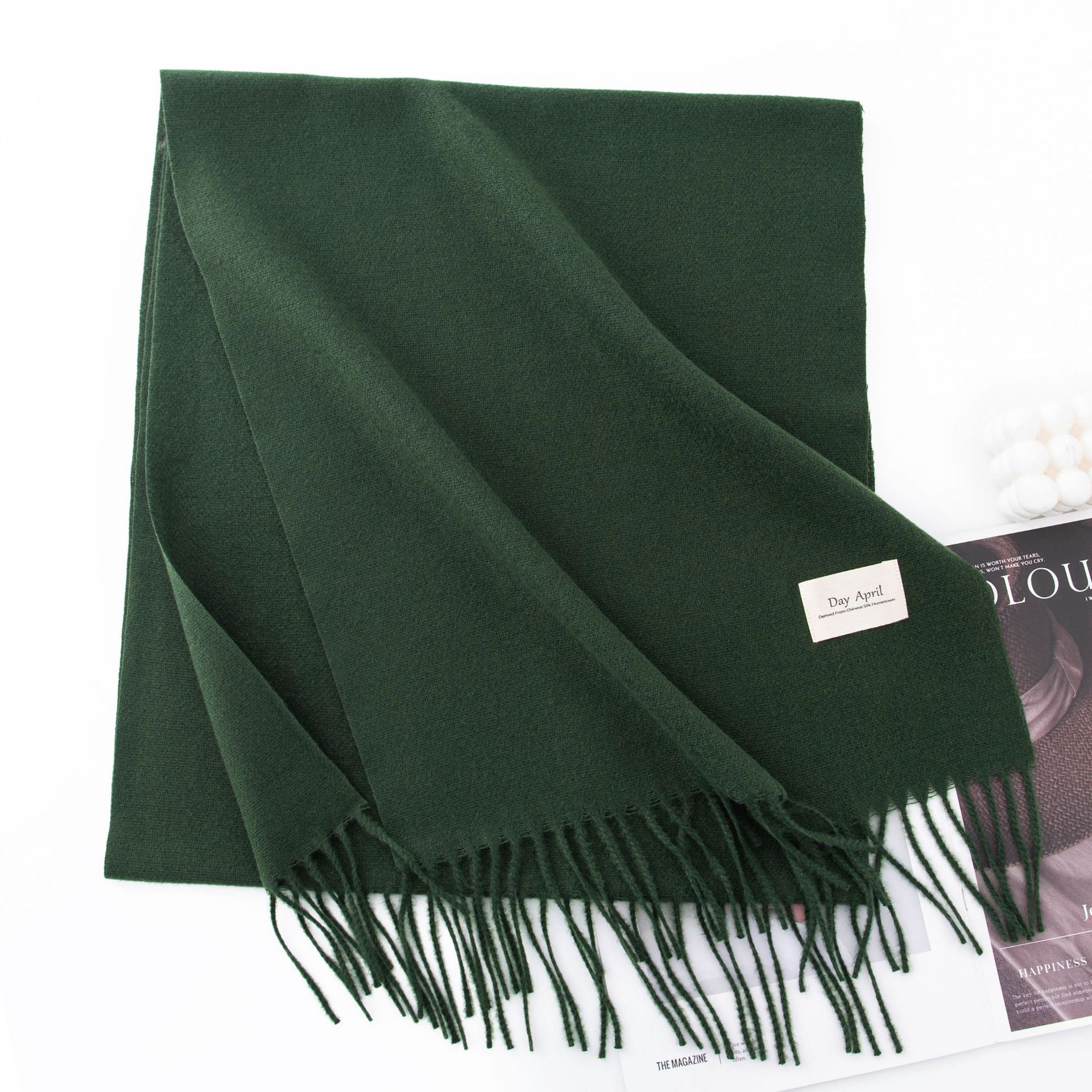 Warm Winter Fleece Scarf W/ Tassel