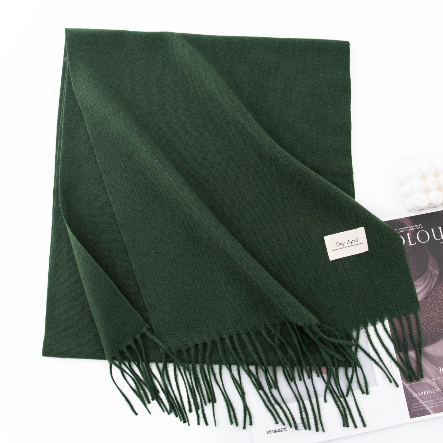 Warm Winter Fleece Scarf W/ Tassel