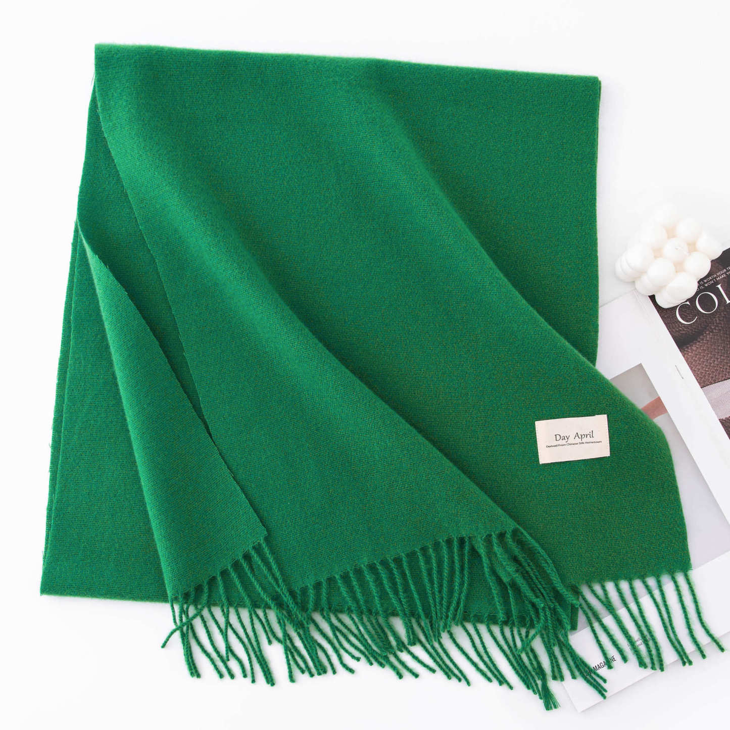 Warm Winter Fleece Scarf W/ Tassel