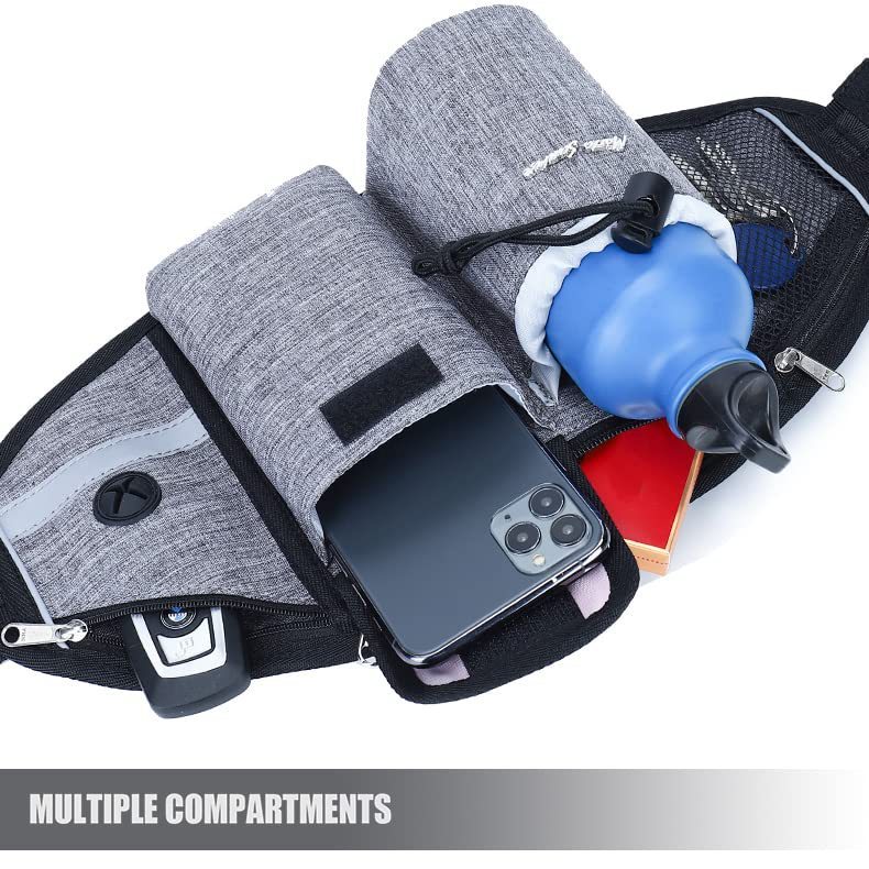 Outdoor Dog Waist Pack with Leash-14.9"x6.7"