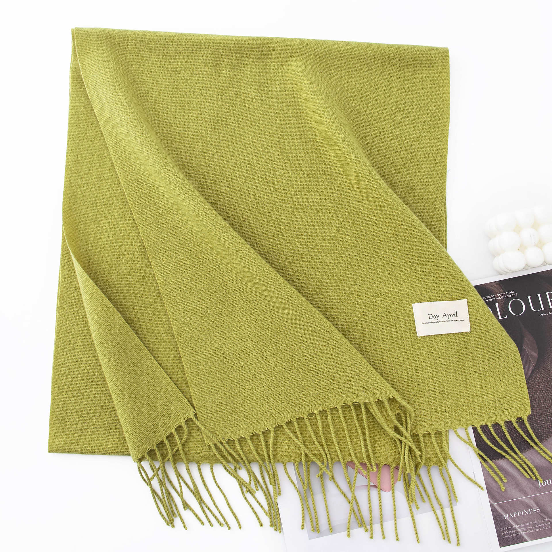 Warm Winter Fleece Scarf W/ Tassel