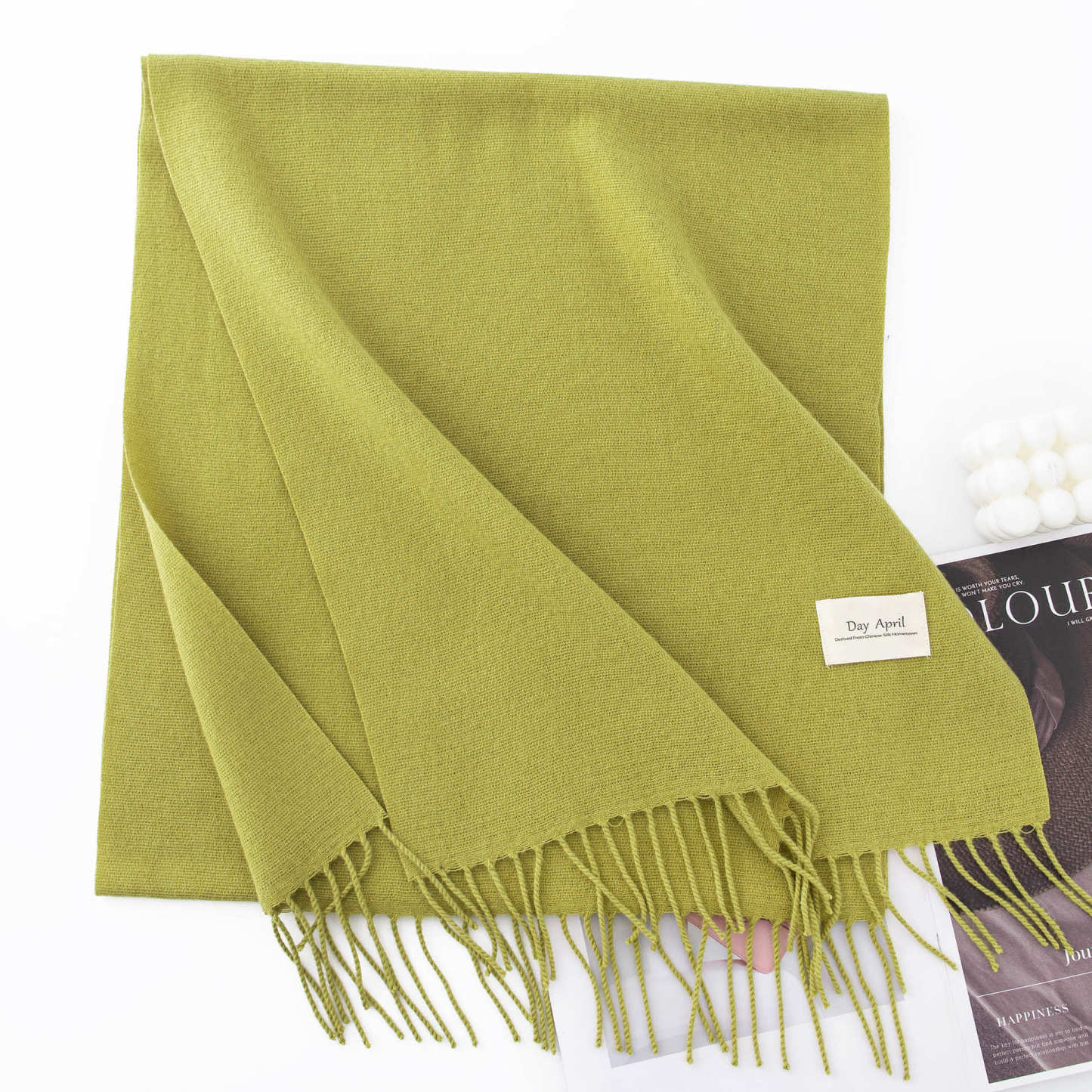 Warm Winter Fleece Scarf W/ Tassel