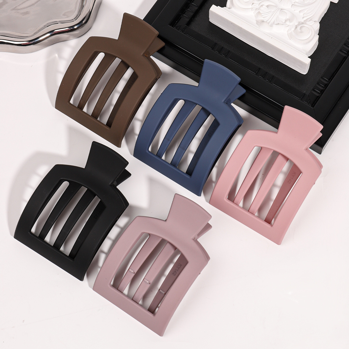 Sleek Matte Square Hair Claw Clip